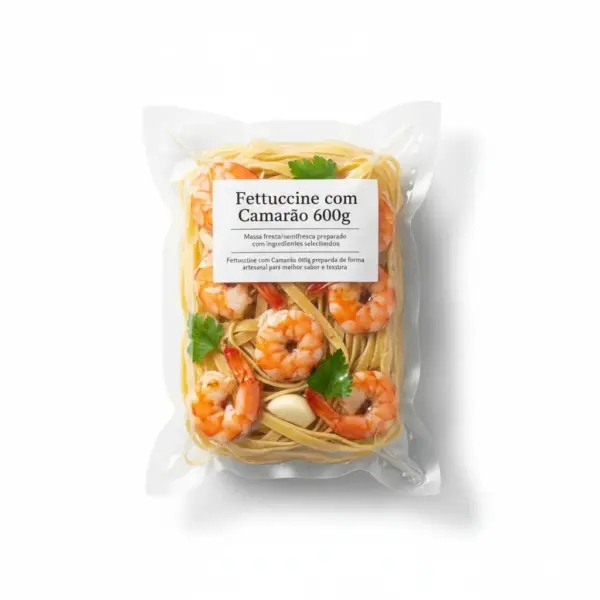 Fettuccine com Camarão 600g