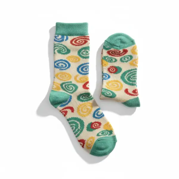 Meia Casual Estampada (par)