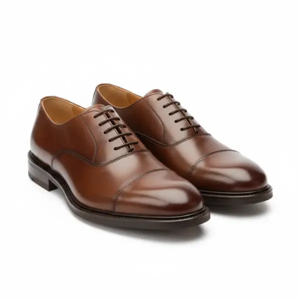 Sapato Oxford Cap Toe Couro