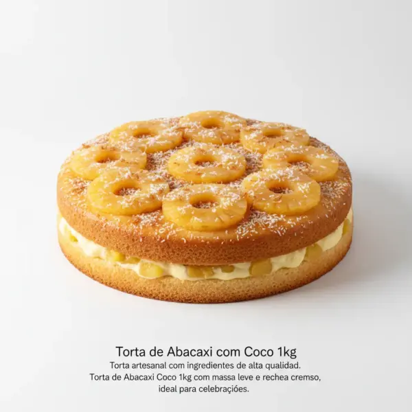 Torta de Abacaxi com Coco 1kg