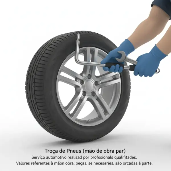 Troca de Pneus - mão de obra par